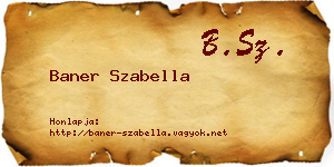 Baner Szabella névjegykártya